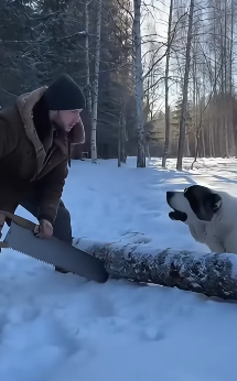 P0101002 Snow Leopard Rescue Man, His Dog, Life Saving Moment (Part 2)