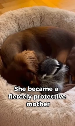 F1803009 My Dachshund Saved A Baby Racoon (Part 2)