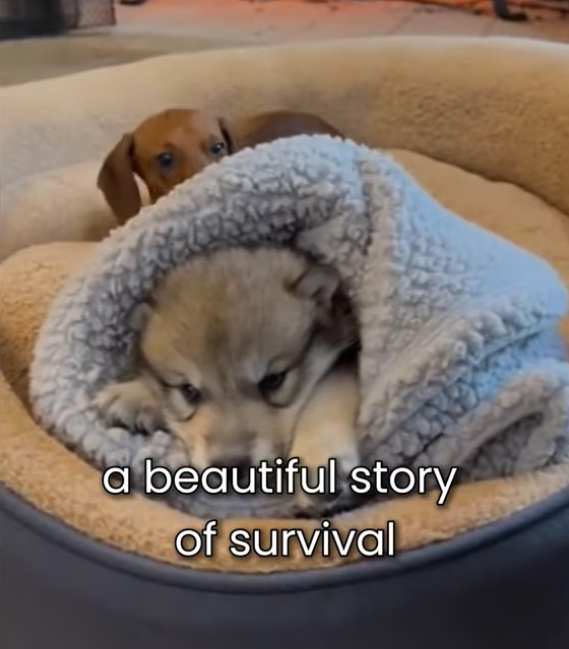 F1803012 Wolf Raised By A Dachshund Then His Real Mother Returned (Part 2)