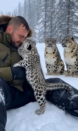 C2503002 Two Snow Leopards DRAGGED me across the ice… then I saw WHY! (Part 2)