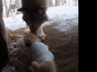 E1304002 I found a crying wolf cub and did this…(Reunion Caught On Camera) (Part 2)